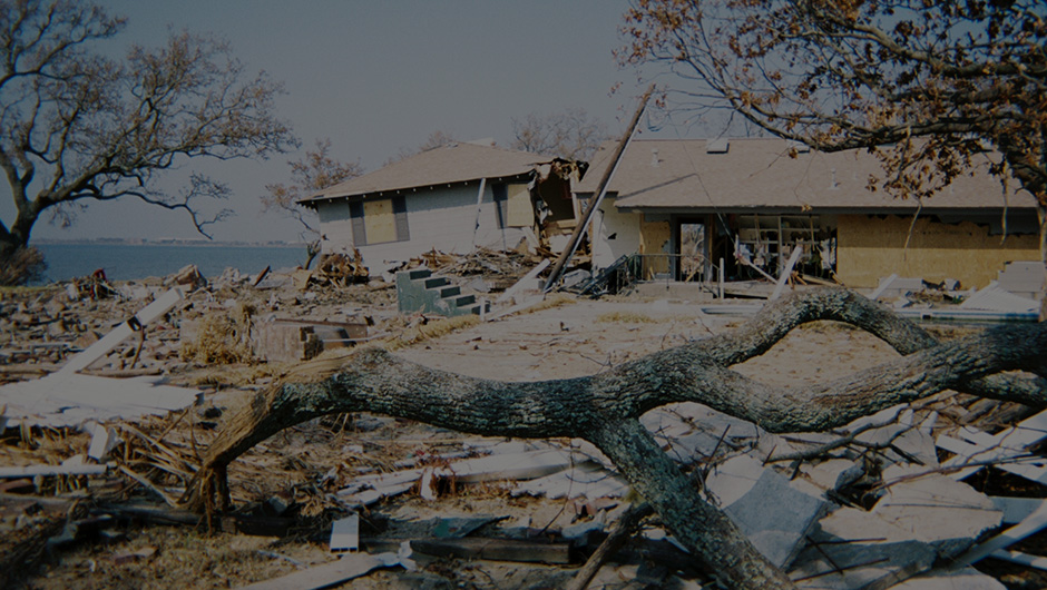 Photo of destruction given by Hurricane Katrina