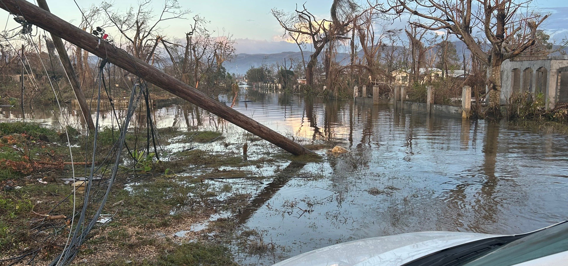 Photo of the destruction in Montego Bay, Jamaica